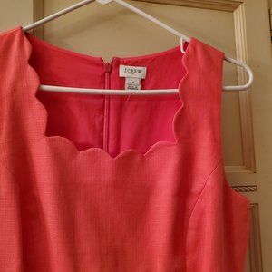 Coral Sleeveless Dress in Linen